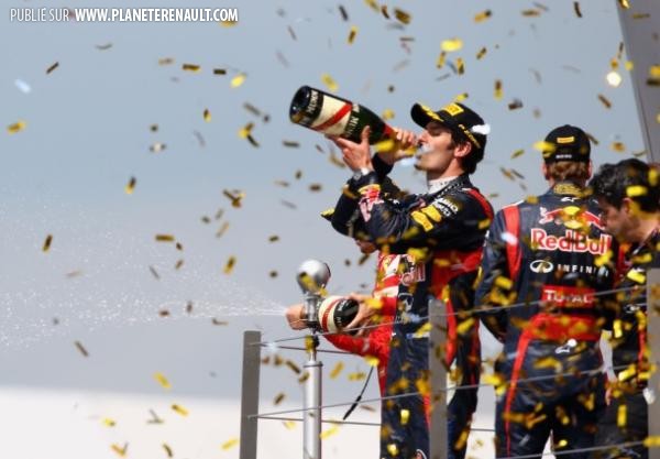 Mark Webber Podium GP Grande Bretagne