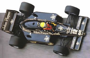 La Lotus Renault avec laquelle, Senna remportera ses premières courses