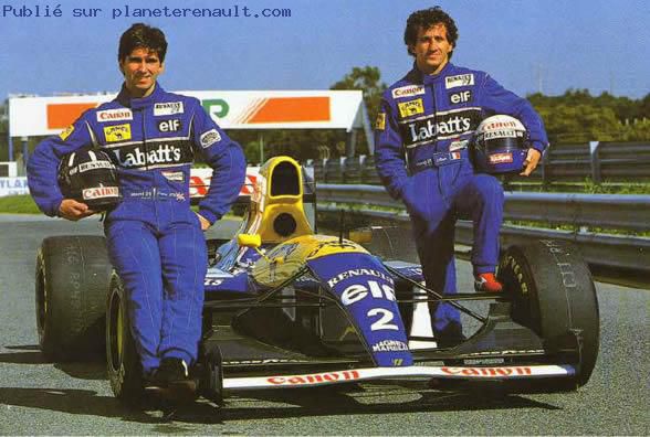 Damon Hill et Alain Prost en 1992