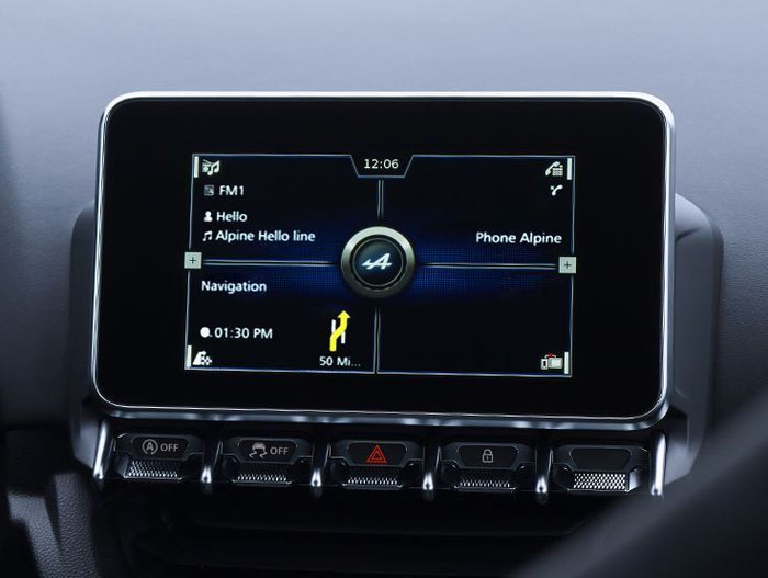 L'écran tactile 7'' de l'Alpine A110