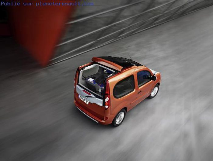 Nouveau Renault Kangoo Be Bop vue de haut