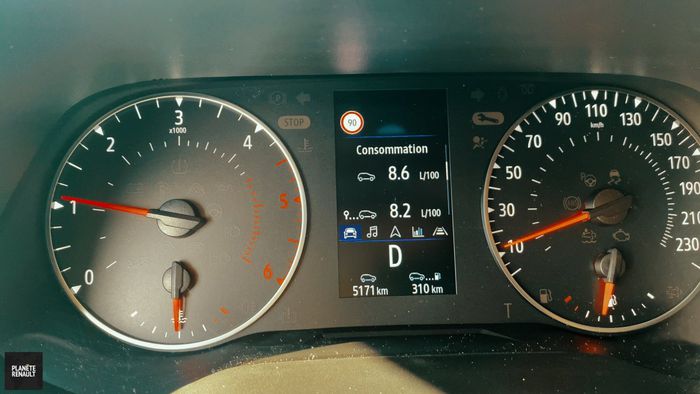 Notre consommation relevée à la fin de notre week-end