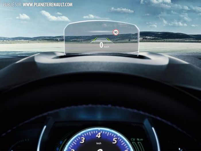 Mégane 4, vision tête haute