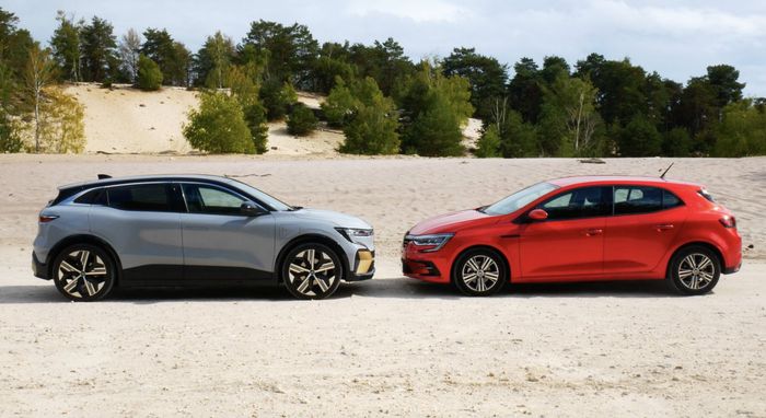 La Mégane électrique face à l'ancienne génération