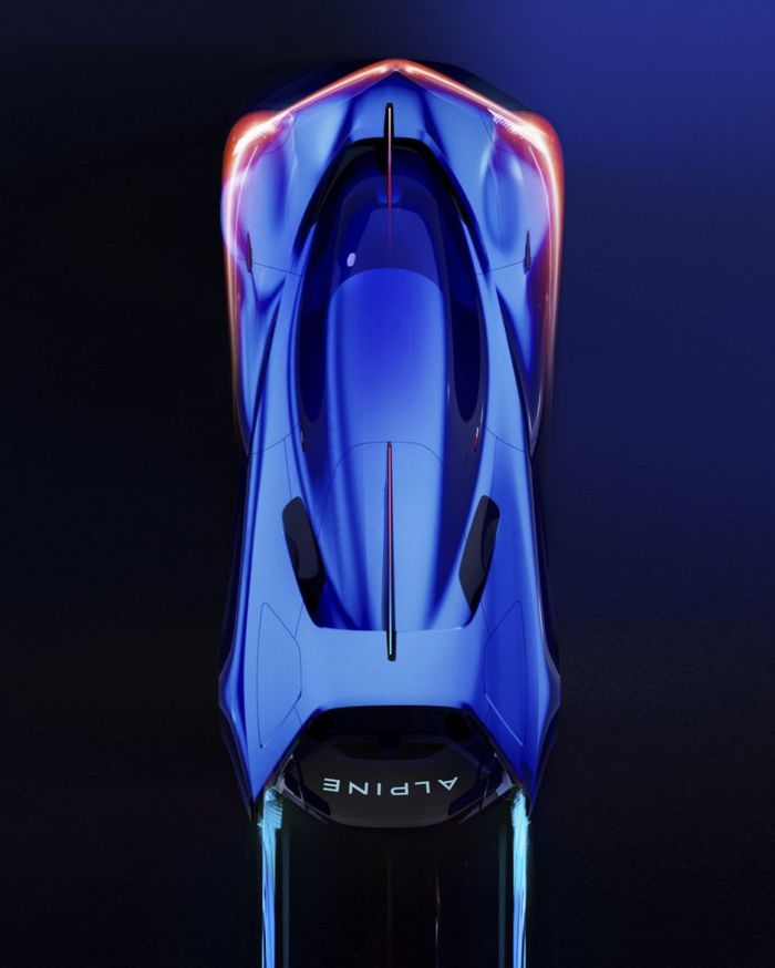 Alpine Alpenglow Concept 2022 vue de haut