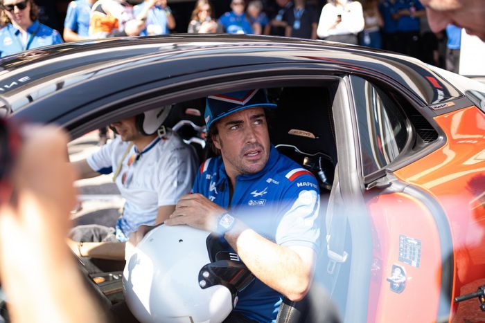 Fernando Alonso au volant de l'A110 S