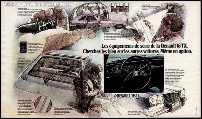 R16 TX 1974 nouveaux équipements