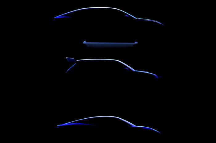 Les silhouettes des trois prochains modèles Alpine