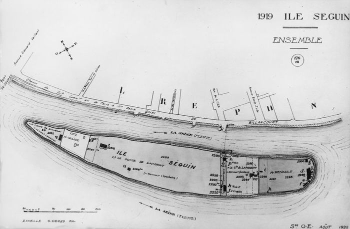 Plan Ile Seguin vers 1920