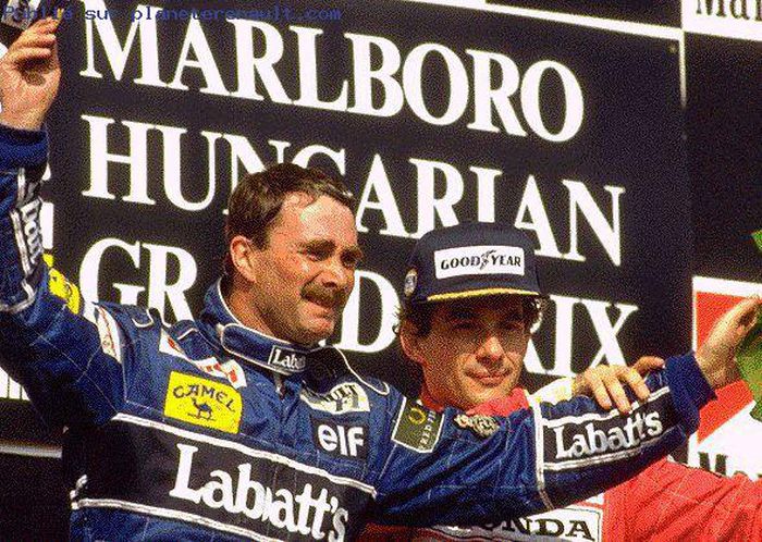 Podium Mansell Senna en 92