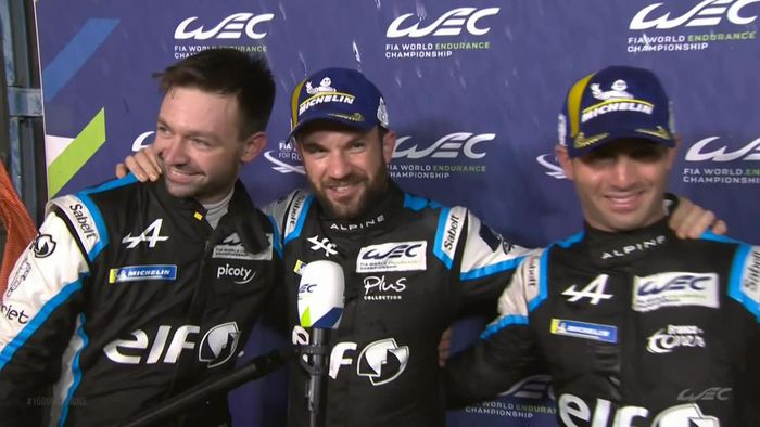Le trio de pilote Alpine vainqueur