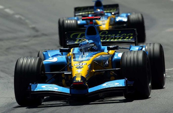 Fernando Alonso et Jarno Trulli à Monaco en 2004