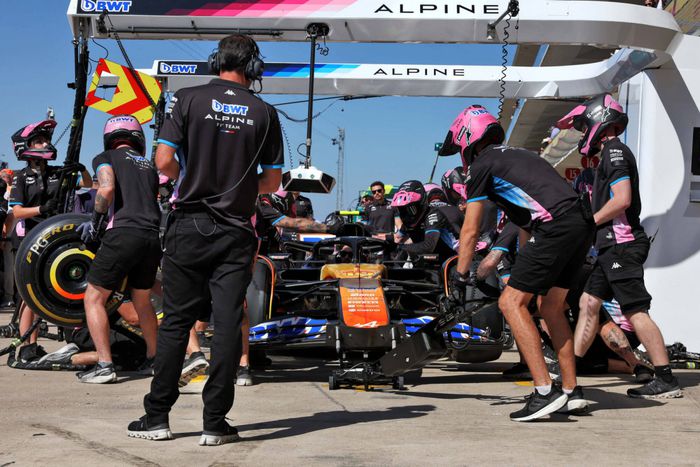 Arrêt aux stands Alpine à Austin USA