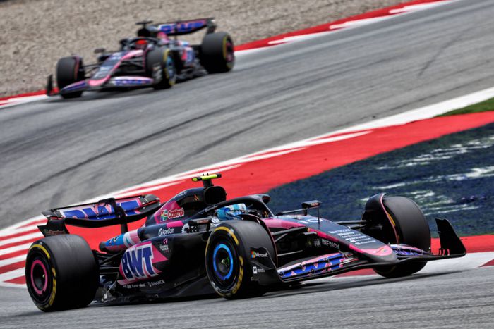 Les deux Alpine lors du Grand Prix F1 d'Espagne 2024