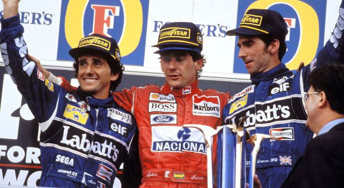Damon Hill et Alain Prost au GP du Canada en 1993