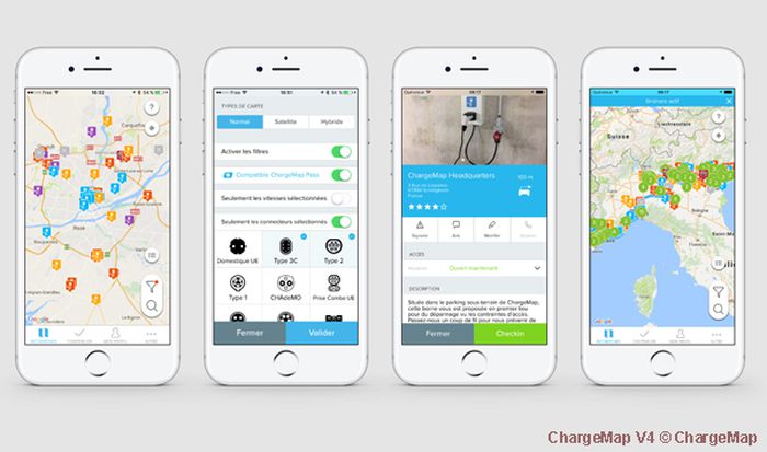 L'application Chargemap vous permet de trouver les bornes de recharge sur votre trajet