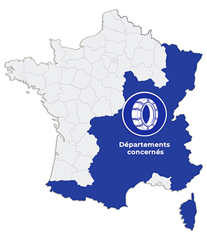 La carte des 48 départements concernés