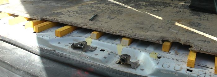 Pose des tasseaux au sol