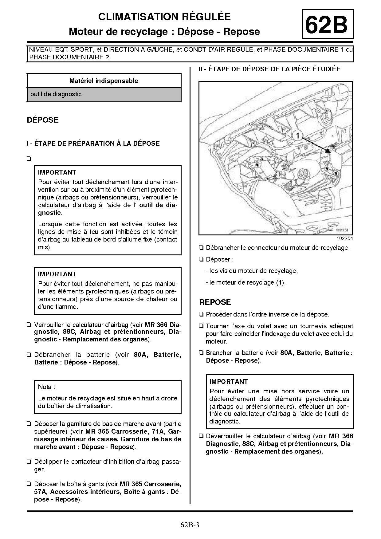 Mégane II Claquement bloc ventilation Réglé -P0